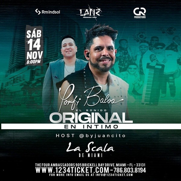 Porfi Baloa Miami Cierre De Gira En Intimo